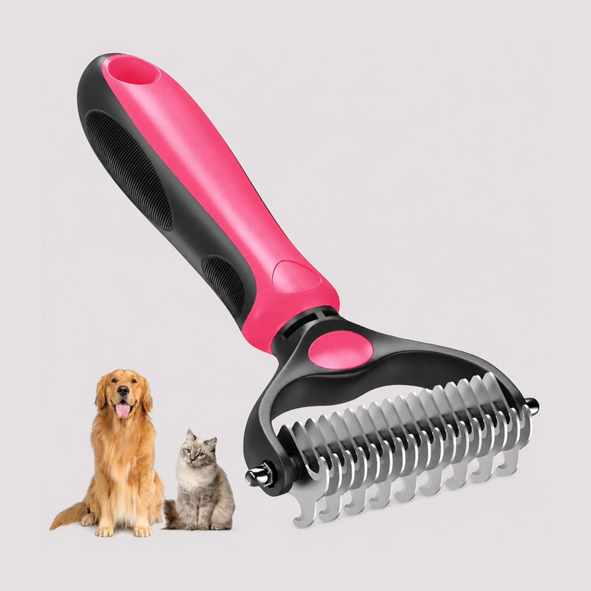 2-in-1 Dog Deshedding Brush