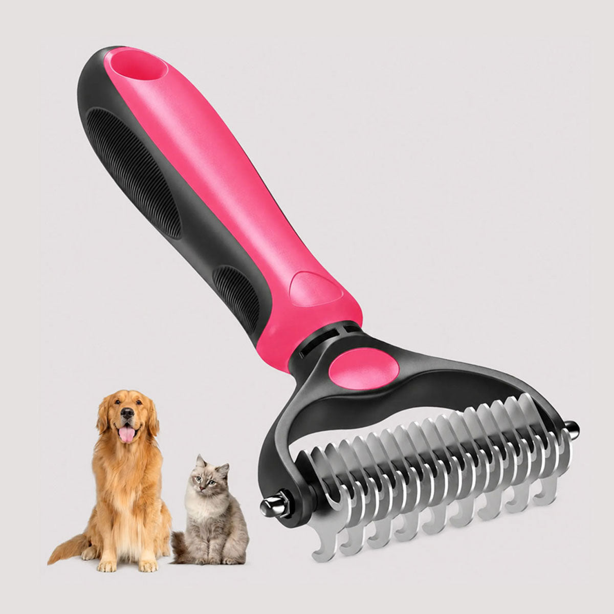 2-in-1 Dog Deshedding Brush