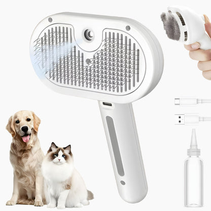 Pet grooming tool with a dog and cat on a white background