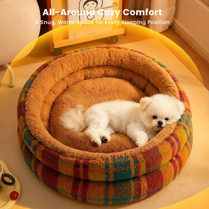Vintage Plaid Pet Bed