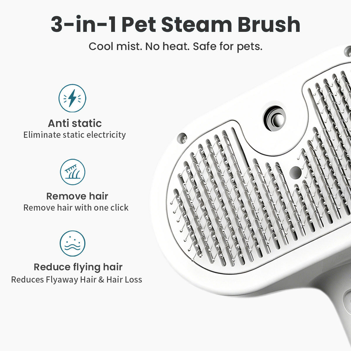 Pet Steam Grooming Brush