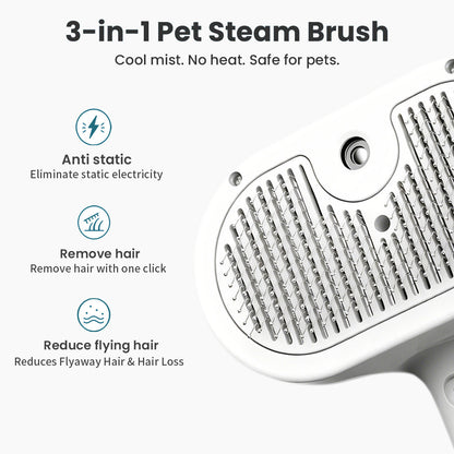 Pet Steam Grooming Brush