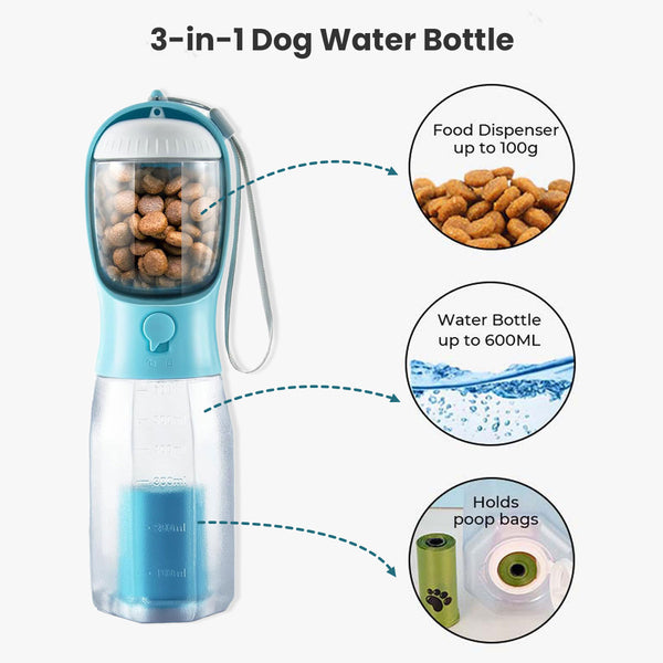 3-in-1 Dog Water Bottle