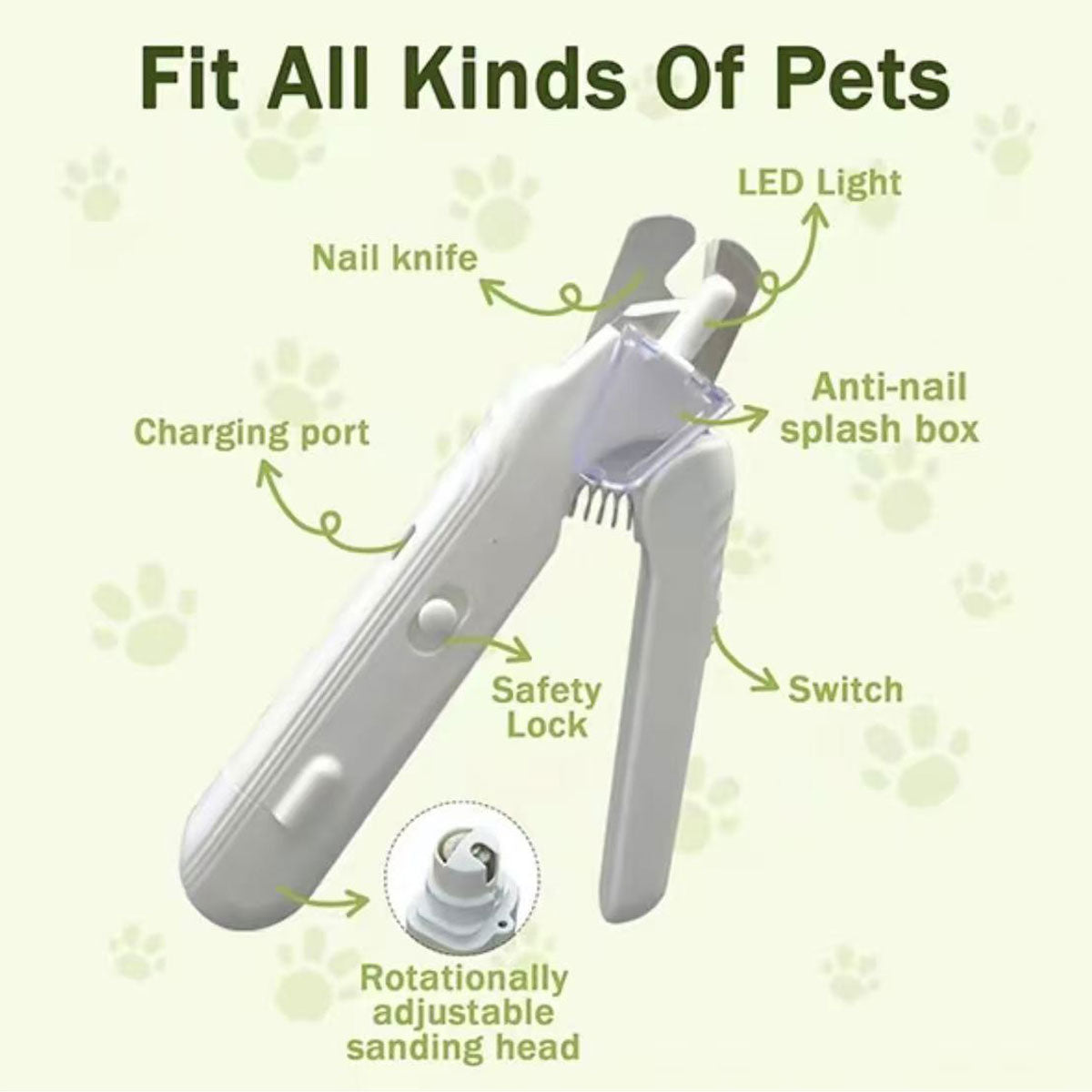 2-in-1 Pet Nail Clipper & Grinder