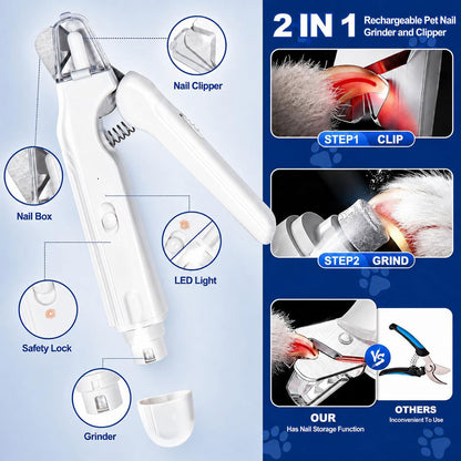 2-in-1 Pet Nail Clipper and Grinder