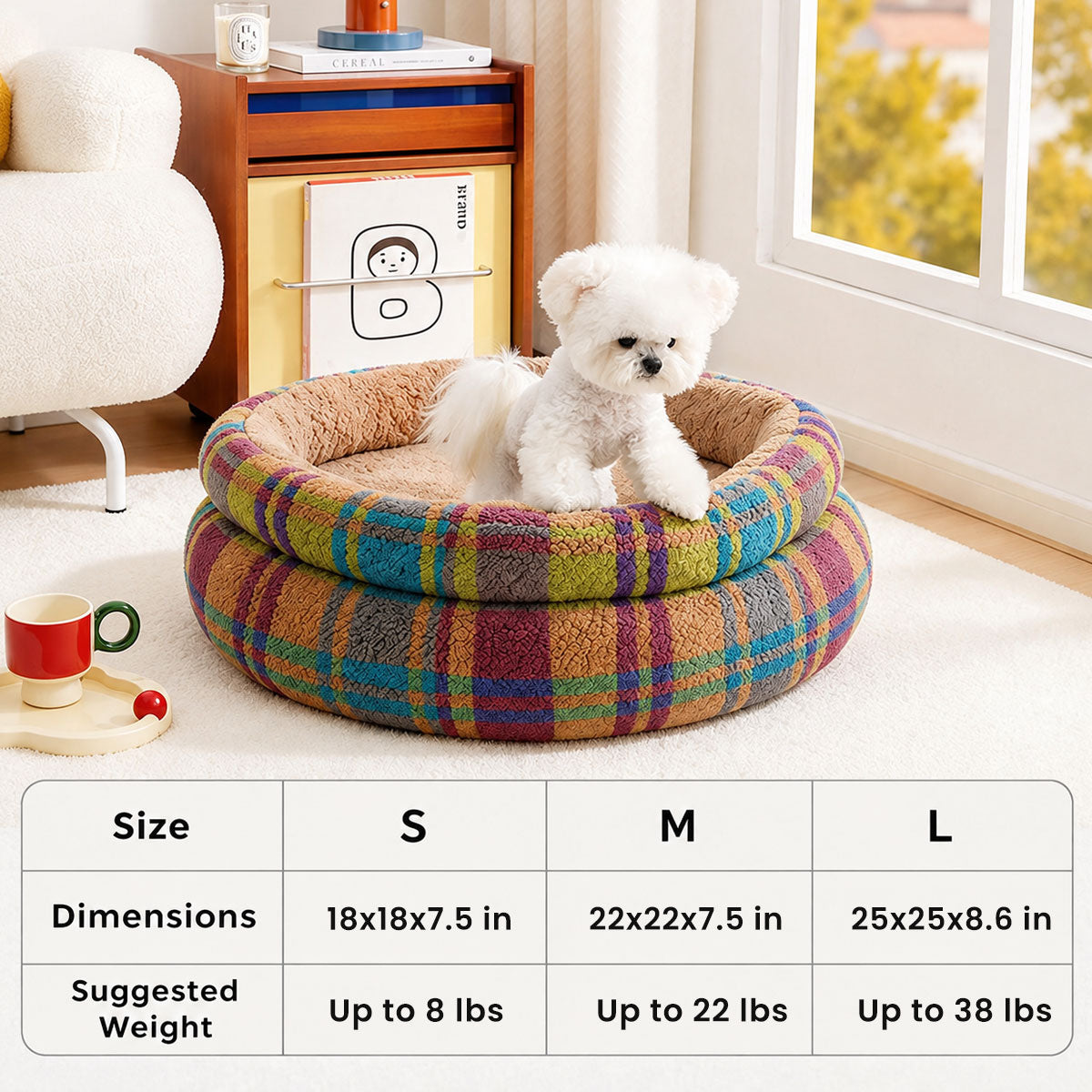 Vintage Plaid Pet Bed