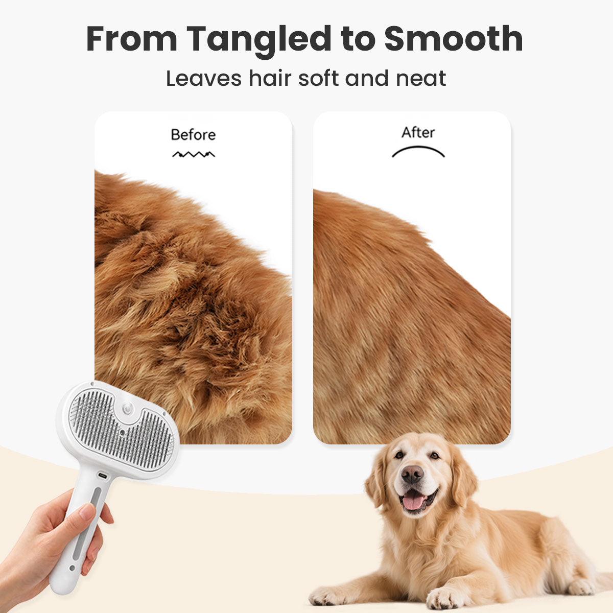 Pet Steam Grooming Brush