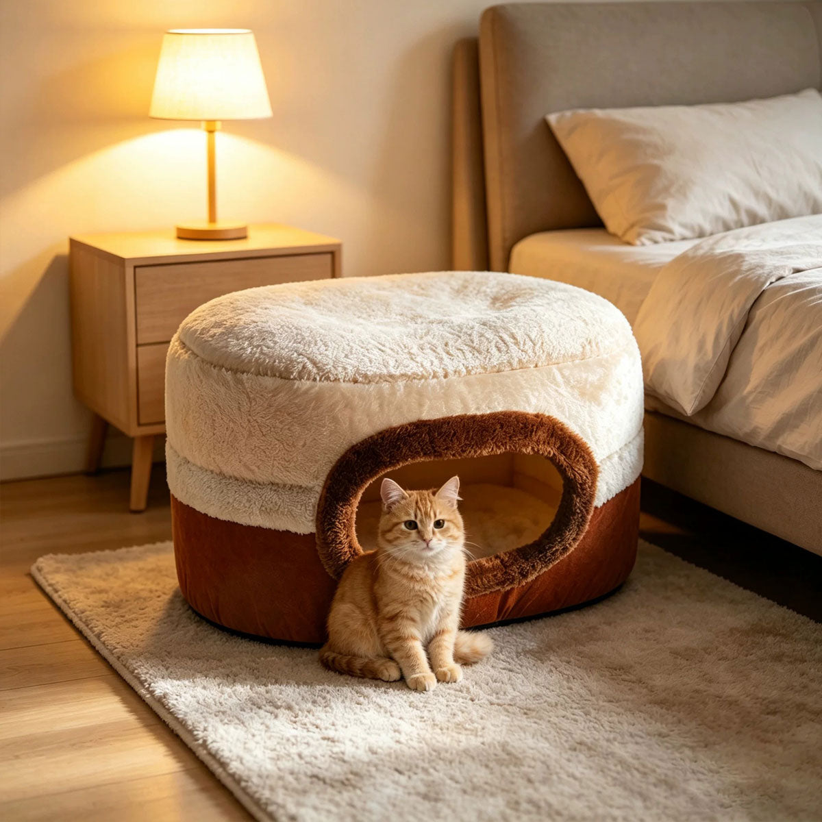 Caramel Cozy Pet Bed