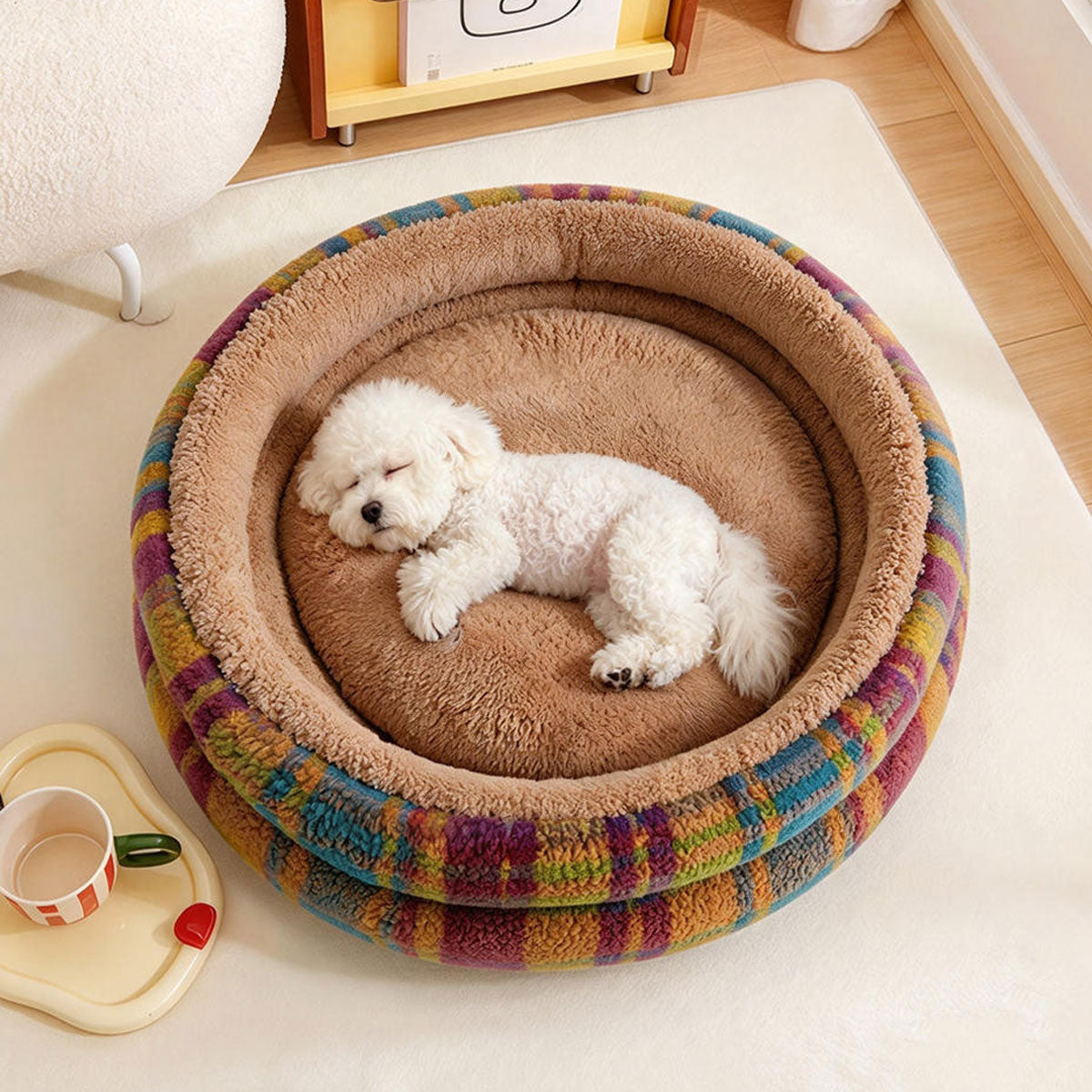 Vintage Plaid Pet Bed