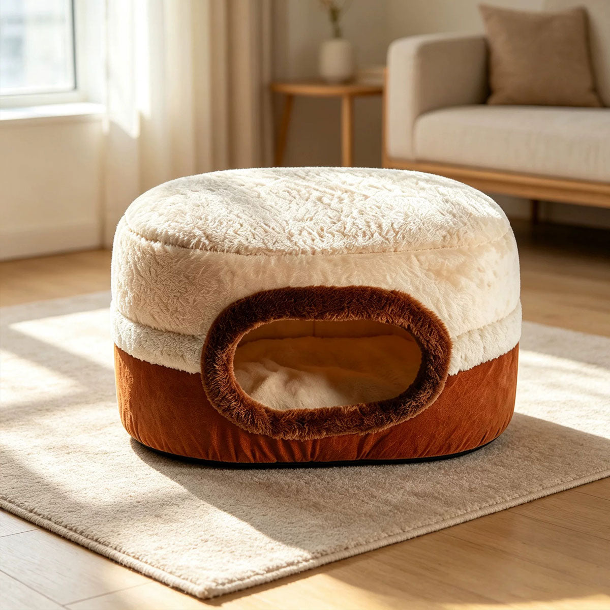 Caramel Cozy Pet Bed