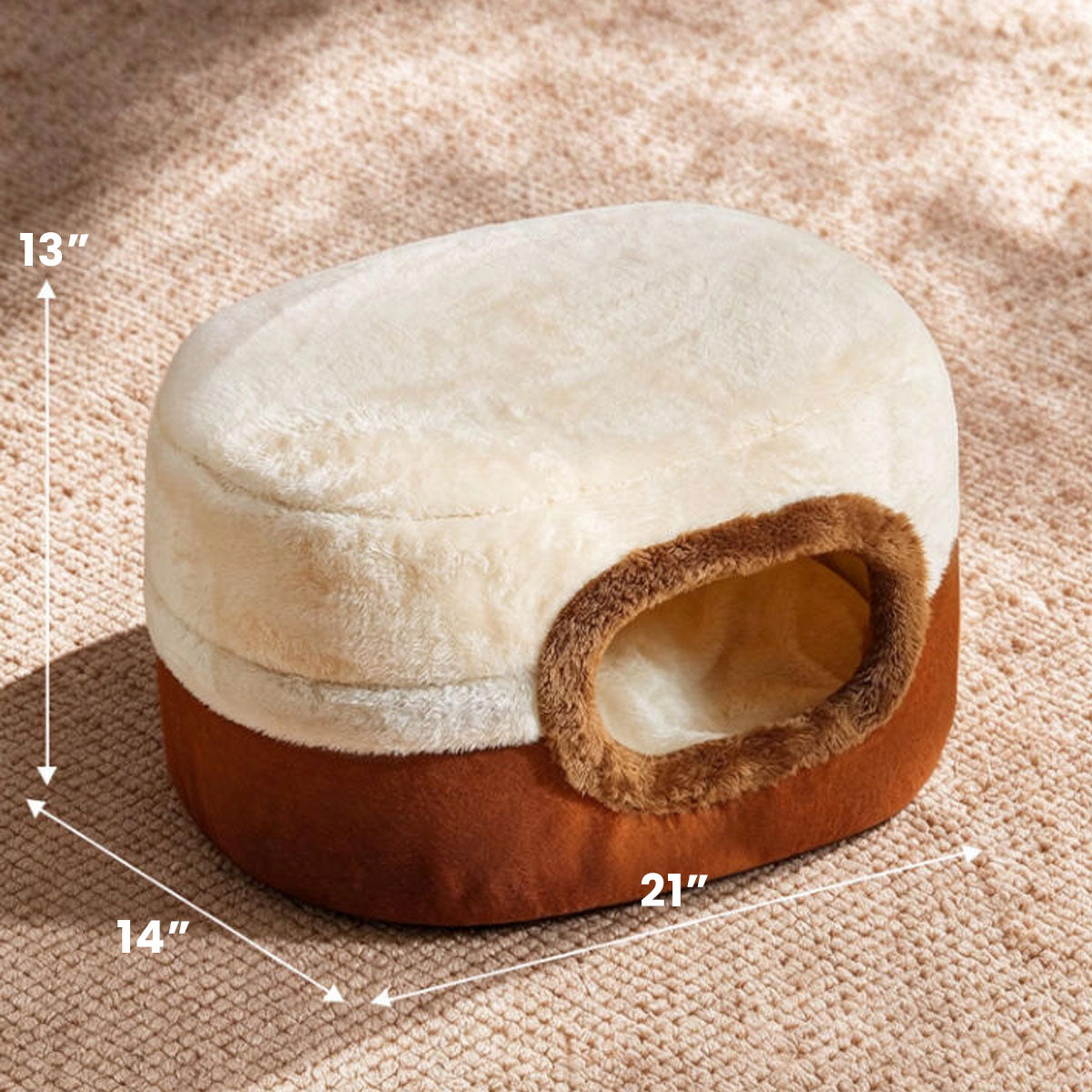 Caramel Cozy Pet Bed